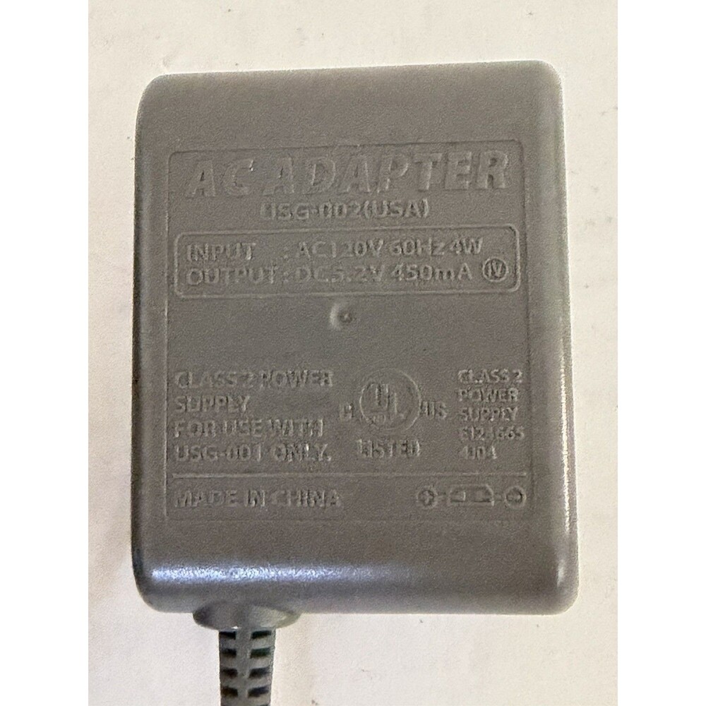 Official Nintendo DS Lite Charger AC-Adapter USG-002 U.S.A O.E.M